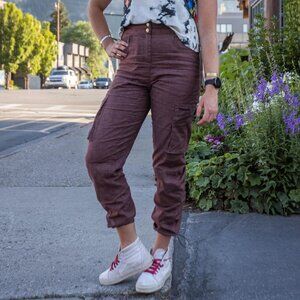 Ruggette The Pants Jogger in Wine Red Size 0